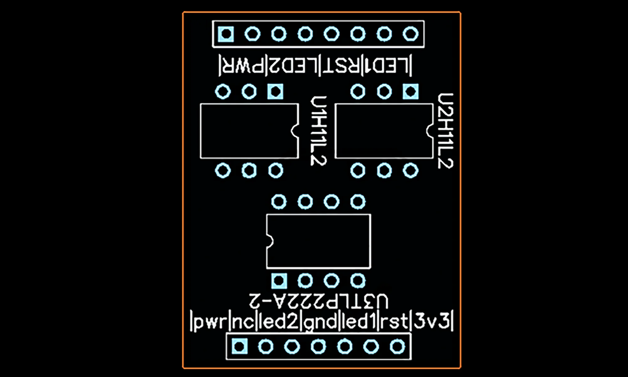 USBridge ATX power control adapter PCB rendering detailing GPIO pinouts for motherboard integration