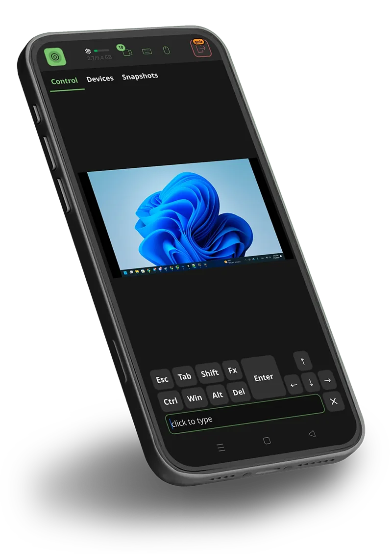USBridge remote console with low-latency BIOS/UEFI feed and HID keyboard emulation.