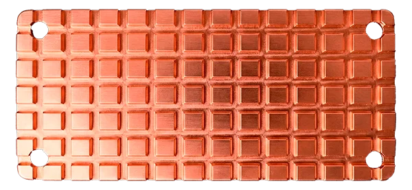 Solid copper passive heat sink module for USBridge, designed for silent high-performance thermal dissipation.