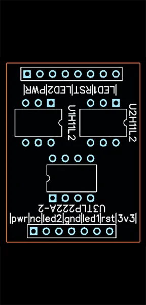 Included ATX control board schematic for remote server power and reset management